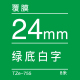 24mm*8米 绿底白字 TZe-755