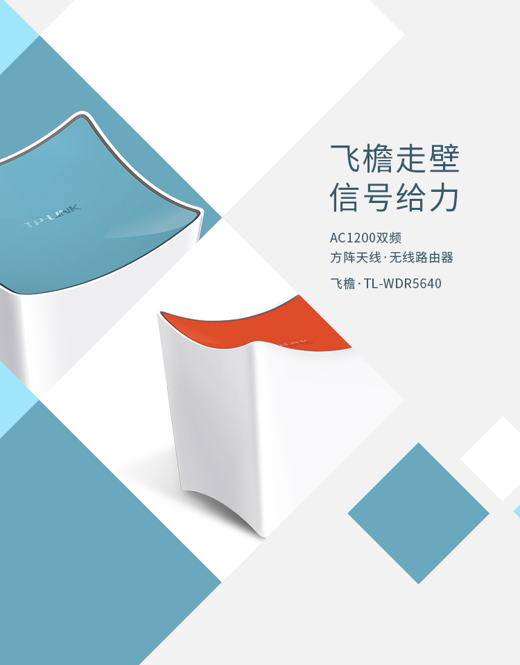 tp-link tl-wdr5640/7340/x12石青 1200m 11ac双频无线路由器 方阵