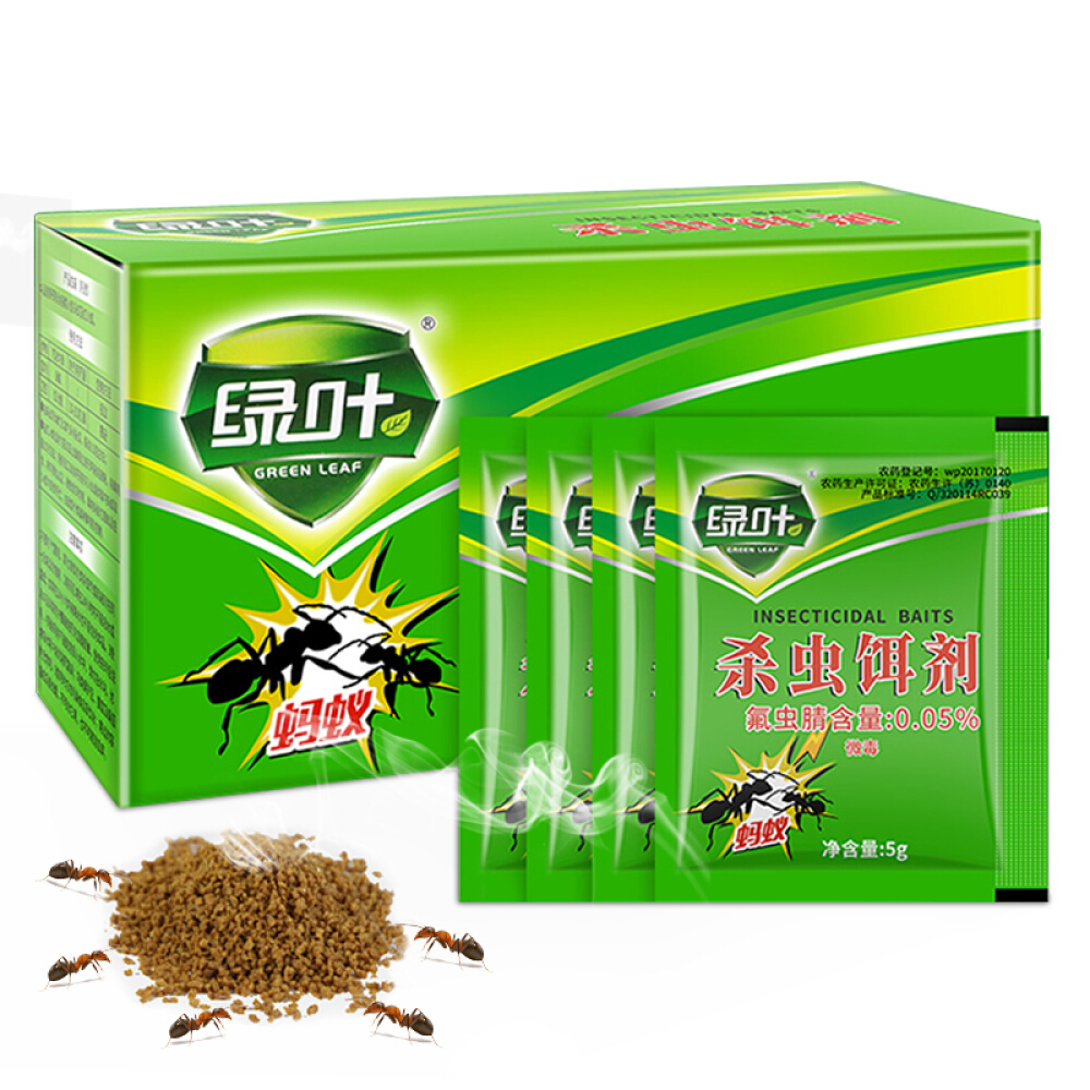 绿叶(green leaf)杀虫饵剂蚂蚁红火蚁杀虫药剂50袋/盒 gl1040 杀蚁饵