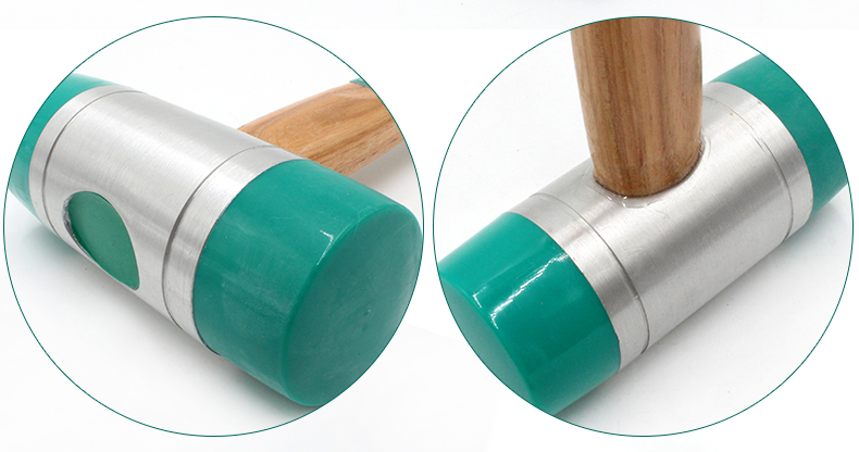 世达五金工具22-60mm电工橡胶锤子橡皮锤皮榔头木柄安装锤 260mm长