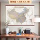 欧式复古风1.5*1.1m 中国地图