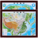 1.2*0.9米 立体中国+世界地图套装